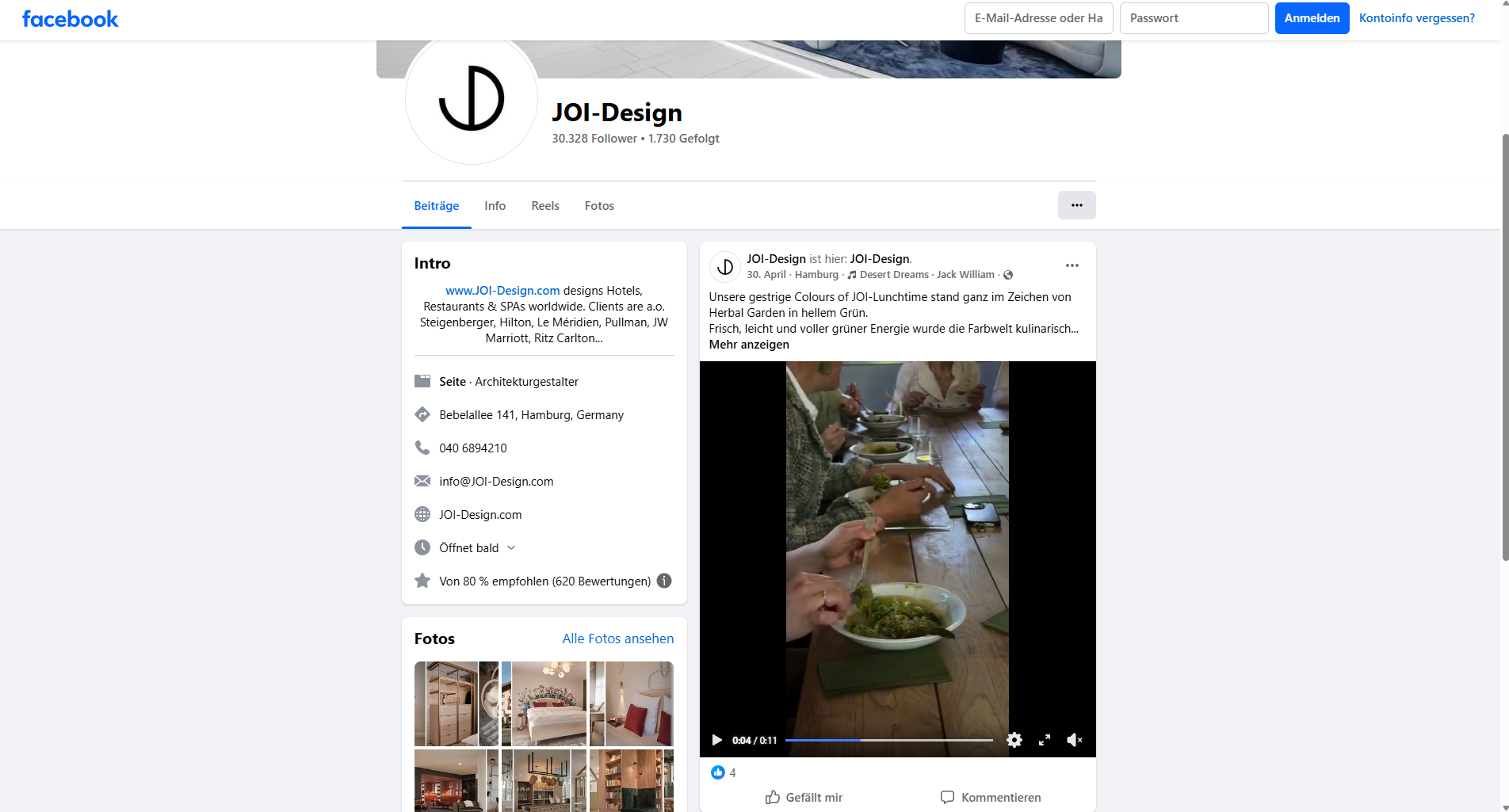 Facebook-Seite ohne eigene Website
